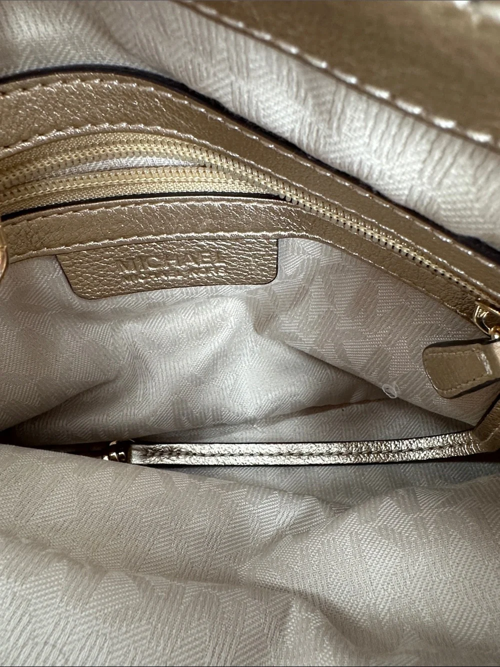 Michael Kors Woven Straw Basket Bag with Gold Trim
